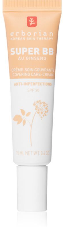 Erborian Super BB Covering Care-Cream BB cream for perfecting even skin tone small pack shade Dore 15 ml