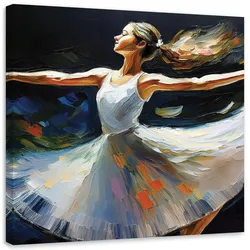 LEINWANDBILD Ballerina-Frau tanzt 30x30cm