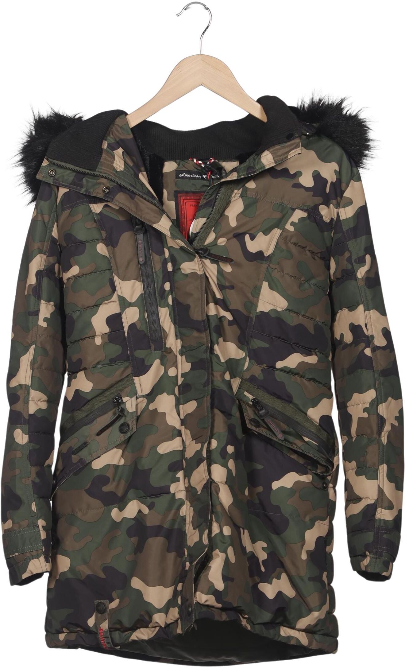 Navahoo Damen Mantel, Grün, Gr. XL, Synthetik - Second Hand