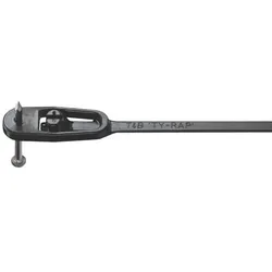 ABB TY545MX Ty-Rap Stahlnasenkabelbinder integr. Nagel, für Holz, Mauerwerk o.Ä, PA 6.6, 200x4,7 mm, 220N, 105°C, schwarz UV-beständig, Dicke: 1  - 50 Stück