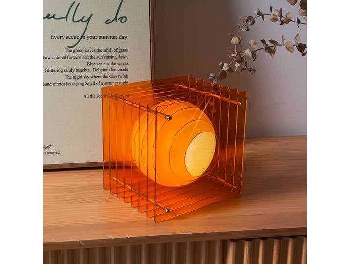 Lampe de bureau artistique atmosphère acrylique rvb sans fil Rechargeable veilleuse conception Unique pour bureau, décoration de salon