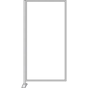 Kerkmann Stellwand Metropol 6967, für Stellwandsysteme, Whiteboard, aus Metall, magnetisch, weiß, 80 x 175 cm