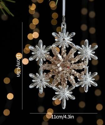 Rare Purchases Christmas Tree Ornaments Hanging, Acrylic Crystal Pendant, Snowflake Ornaments , Home Decoration Xmas Gifts s12