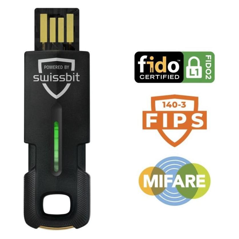 Swissbit iShield Key 2 FIDO2 MIFARE (PK2000IA0000E-2002-1AB-SBB)