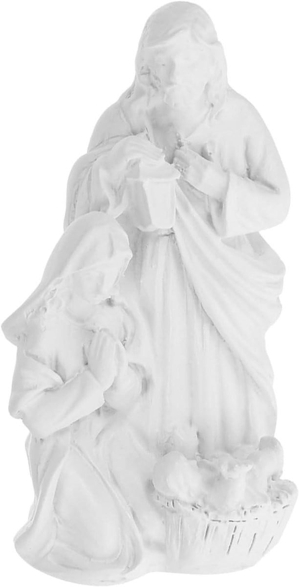 Wit Jezus Beeldje voor Geboorte Decoratie - Hoogte: 8 cm