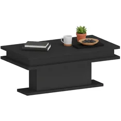 Dmora Iside - Couchtisch, 100x55x42h cm Anthrazit, LED-Licht Made in Italy