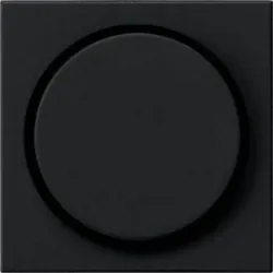 Gira Abdeckung schwarz Knopf Dimmer+Poti 0650005