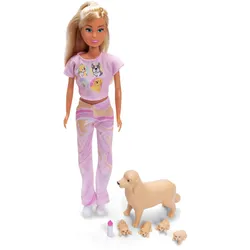 Simba - Steffi Love - Welcome Puppies – Puppenset mit Hundemama & Überraschungs‐Welpen, inkl. Zubehör