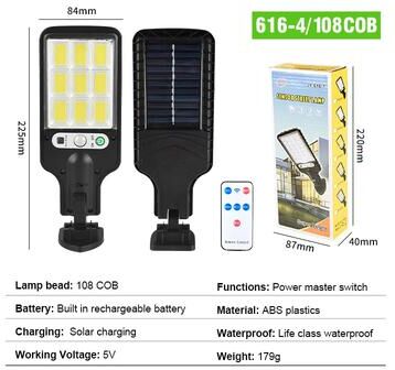 Multicon Wholesale Hub LED Outdoor Solar Light With Motion Sensor, Weatherproof Auto On Off, Ideal For Pathway, Fence, Wall, And Garden Use 616 4