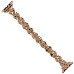EKO Armband für Apple Watch 42/44mm Baroque (22 mm, Edelstahl), Uhrenarmband, Rosa