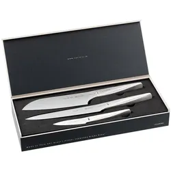 Chroma P-529 Messer-Set 3-teilig bestehend aus P-05, P-02 und P-09, Küchenmesser, Silber