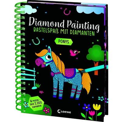 Diamond Painting - Bastelspaß mit Diamanten - Ponys, Gebundene Ausgabe von , Loewe, 978-3-7432-1807-9