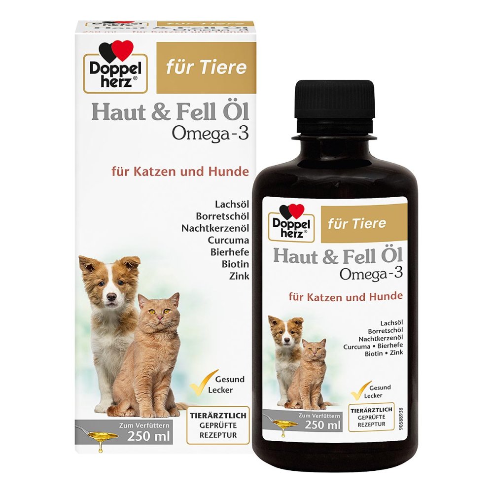 Queisser Pharma GmbH & Co. KG Doppelherz für Tiere Haut & Fell Öl für Katzen und Hunde 17305548