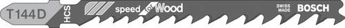 Bosch Accessories 2609256718 Stichsägeblatt HCS, T 144 D Speed for Wood 2St.