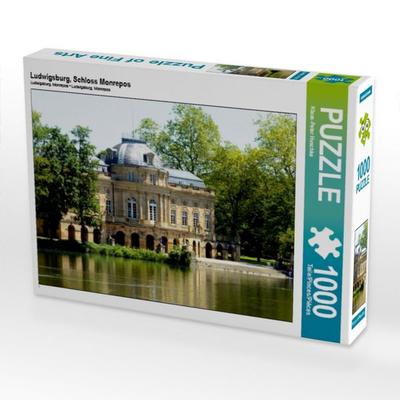 CALVENDO Puzzle Ludwigsburg, Schloss Monrepos 1000 Teile Puzzle quer | 1000 Teile Lege-Größe 64 × 48 cm Foto-Puzzle für glückliche Stunden