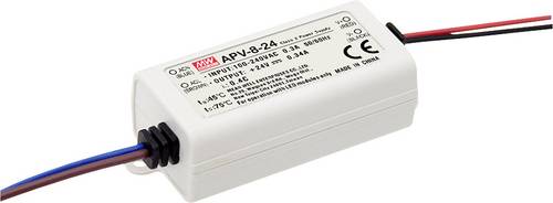 Mean Well APV-8-12 LED-Trafo Konstantspannung 8W 0 - 0.67A 12 V/DC nicht dimmbar, Überlastschutz 1St.