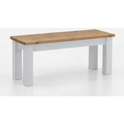 Esstischbank Kiefer zweifarbig aus Massivholz Landhausstil