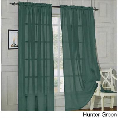 Elegant Comfort 84-inch Window Sheer Curtain Panel Pair - 60 x 84