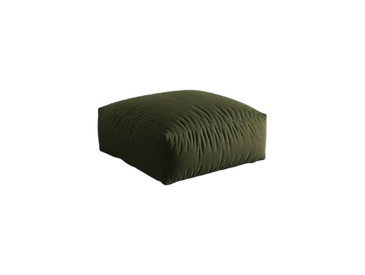 Design Sitzpouf „Martina“ Strukturstoff Grün 106 x 106 cm Micadoni