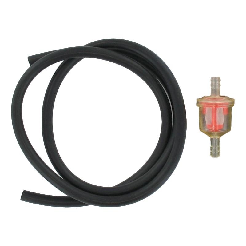 Brazoline Kit durite d’essence 6x9 noire 1 mètre avec filtre à essence coniq