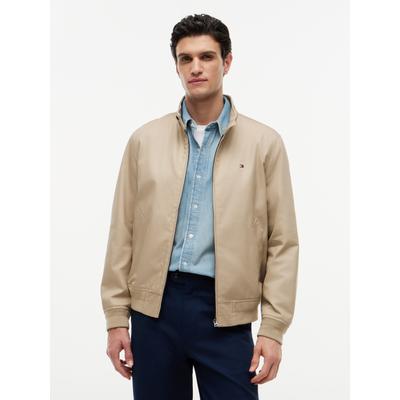 Blouson TOMMY HILFIGER "CLASSIC HARRINGTON", Herren, Gr. L, beige (batique khaki), Web, Obermaterial: 100% Baumwolle. Futter: 100% Baumwolle, regular fit normal, Rippstrickbündchen, Jacken Blouson