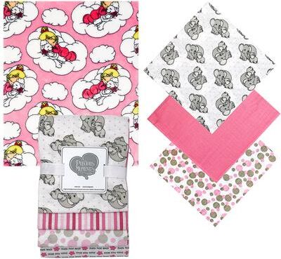 Precious Moments Baby Girls 8 Piece Elephants Baby Gift Set, Bright Pink