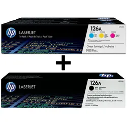 HP Original 126A Toner 4er Set schwarz, cyan, magenta, gelb