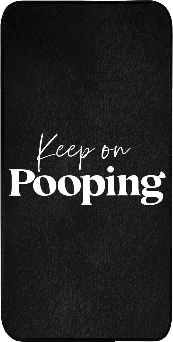OnlyWow WC mat Quote - Keep on pooping - Zwart - 60 x 120 cm