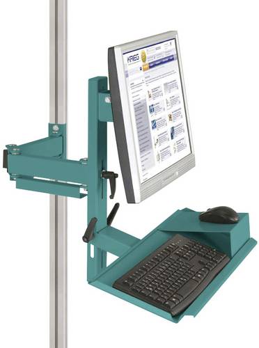 Manuflex ZB8287.5021 Ergonomie Monitorträger für CANTOLAB und ALU mit Tastatur- und Mausfläche, VESA-Adapter 75mm