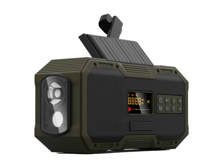 Mican Led-Campingleuchte, Schwarz, Olivgrün, Kunststoff, 5.5x7.9x17.4 cm, Tragegriff, eingebaute Powerbank mit USB-Buchse, Freizeit & Co, Camping, Campingzubehör