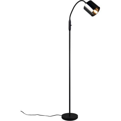 REALITY LEUCHTEN Stehlampe "JASON, Stehleuchte 1-flammig exkl 1x E14 max 10W, Höhe 130cm, Ø 20cm", schwarz (rauchgrau schwarz), 1, Ø 12cm H: 130cm, 1 Stk., Leuchten, mit Kippschalter, Leuchtenkopf flexibel ausrichten, Kabel 180cm, Stehlampe