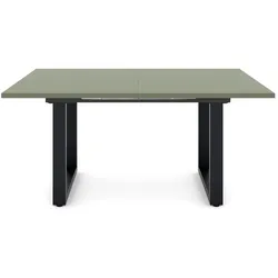 Mäusbacher Esstisch mit Auszug Vitrum 160/210 x 90 cm Glas Olivgrün