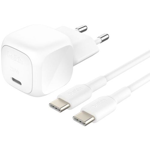 Belkin Boostcharge 20W USB-C Charger with PD and PPS including 1.00m USB weiß
