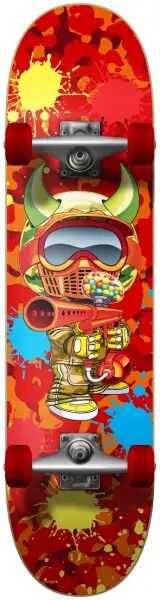 Complete Skateboard Speed Demons Paintballer (7" - Red)  - Red - Size: 7"