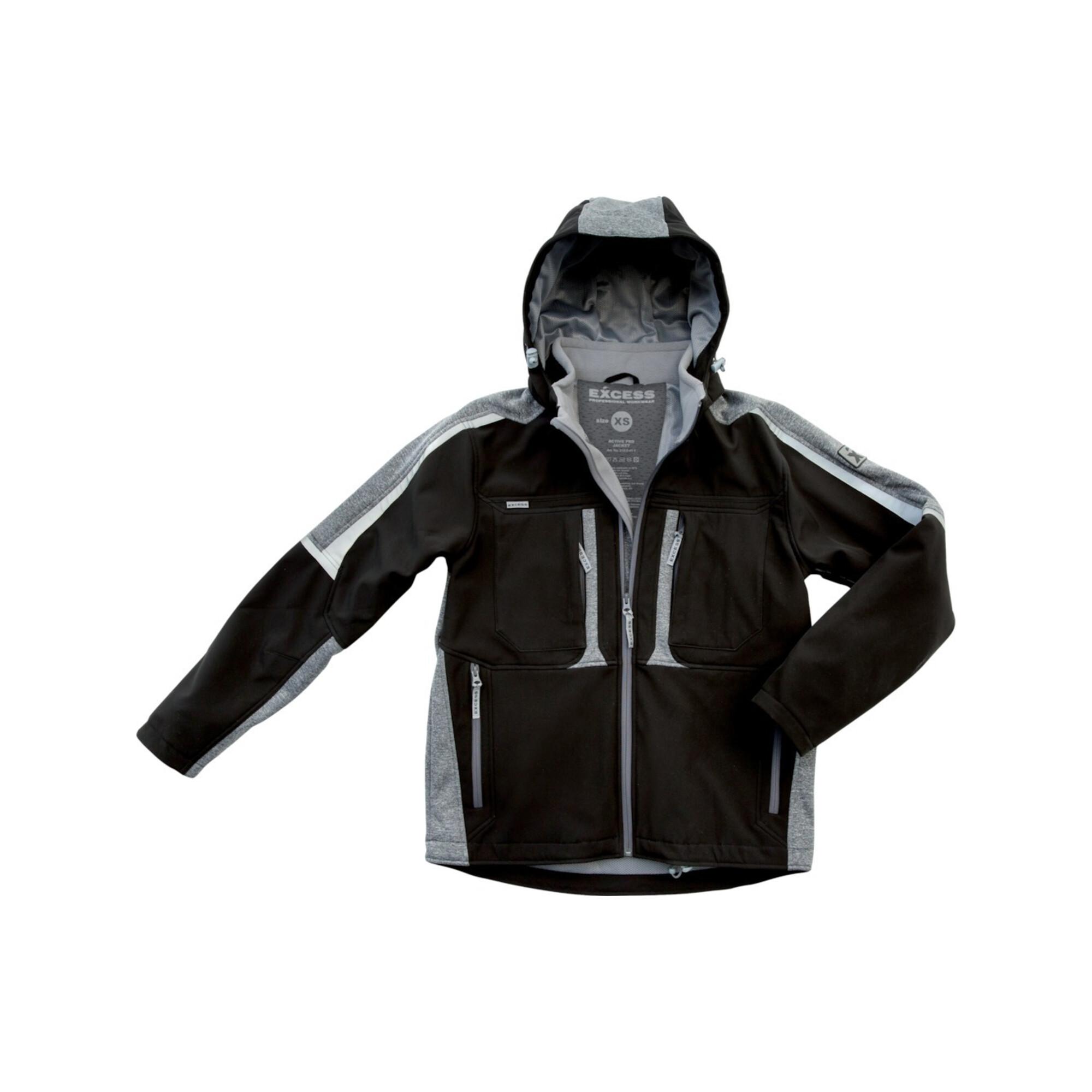 Excess Softshelljacke Proaktiv, Gr. 2XL, schwarz/grau (216-2-41-1-BLG-2XL)
