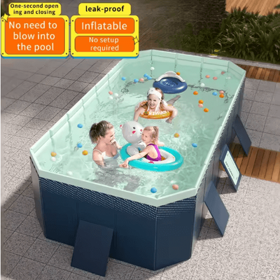 Inspire Picks Inflatable Installation Free Swimming Pool Thickened Wear Resistant Foldable Bathtub 2.6midaifu Blue Infl