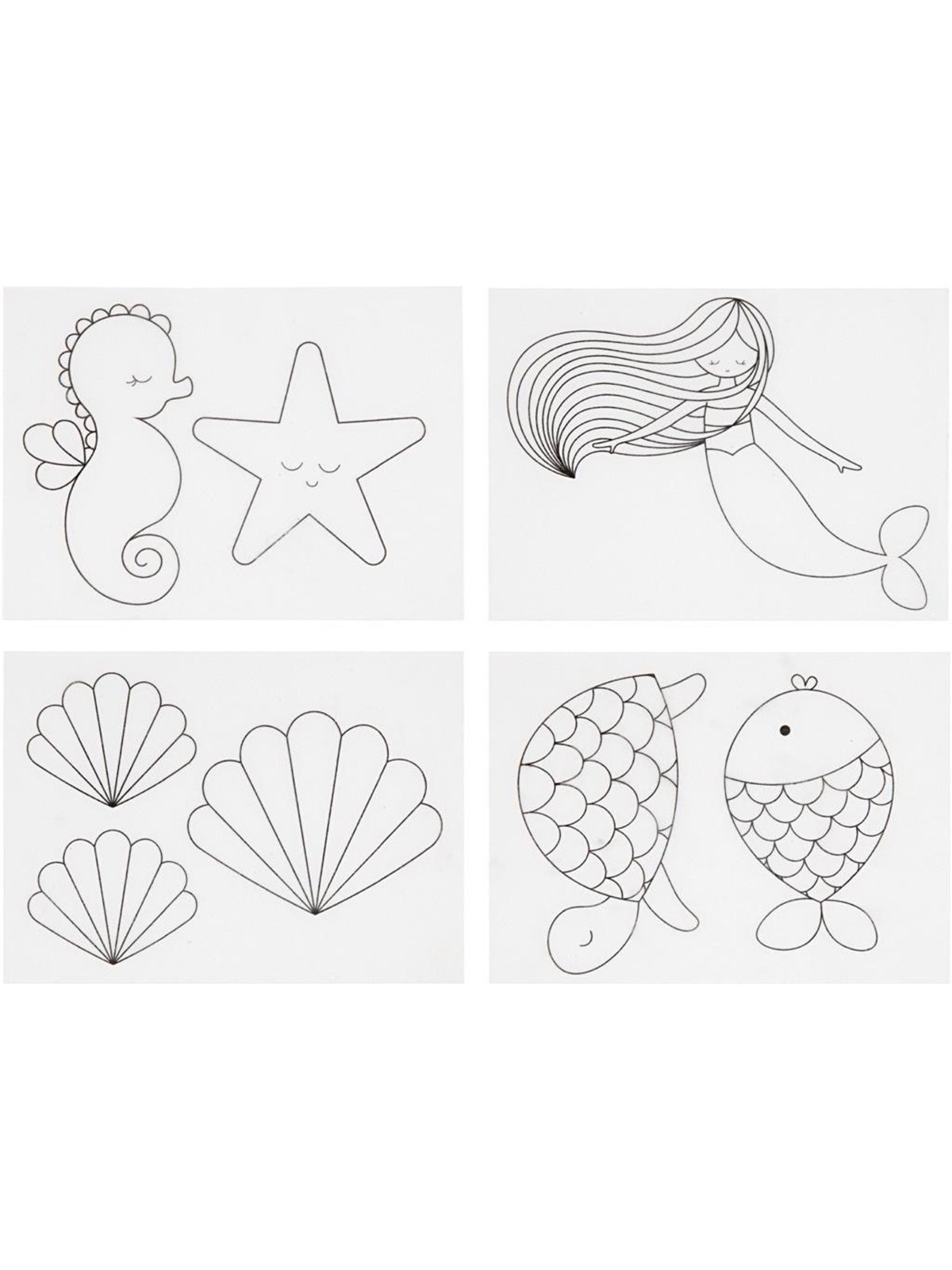 Creativ Company Sheets of Shrink Film with Mermaid Motifs 4 pcs.