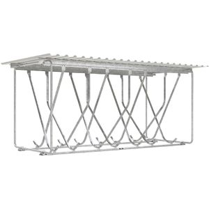 WSM Fahrradunterstand Amsterdam A522, grauweiß, aus Metall, offen, 430 x 254cm (B/T), mit Fahrradständer
