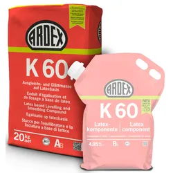 Ardex K60 Ausgleichs- und Glättmasse auf Latexbasis Pulver (Komponente A) 20 kg Papiersack