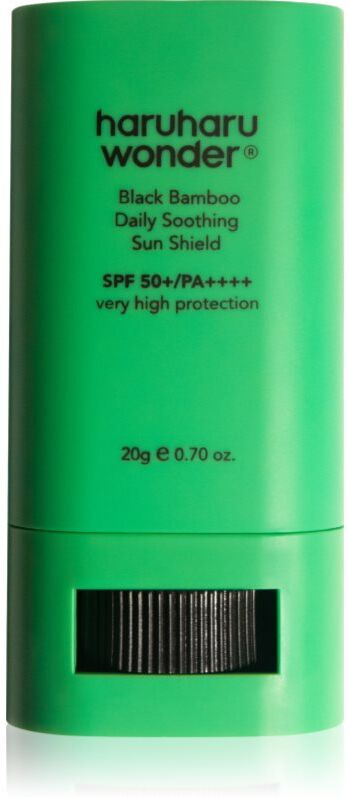 Haruharu Wonder Black Bamboo Daily Soothing Sun Shield crème solaire en stick avec effets apaisants SPF 50+ 20 g