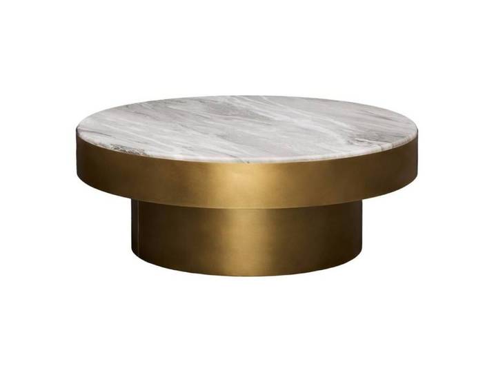 Table basse Graphite ronde D.80cm doré - Atmosphera Créateur d'intérieur