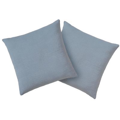 Kissenbezug OTTO HOME "Bailee", blau (hellblau), B:50cm L:50cm, Musselin, Obermaterial: 100% Baumwolle, Kissenbezüge, Kissenbezug, weiche Musselin-Qualität, 50x50 cm, Hotelverschluß