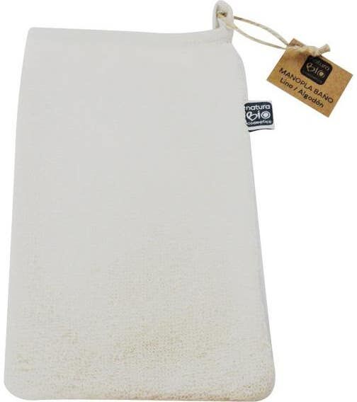 NaturaBIO Cosmetics Manopla Baño Lino Algodón 1 ud