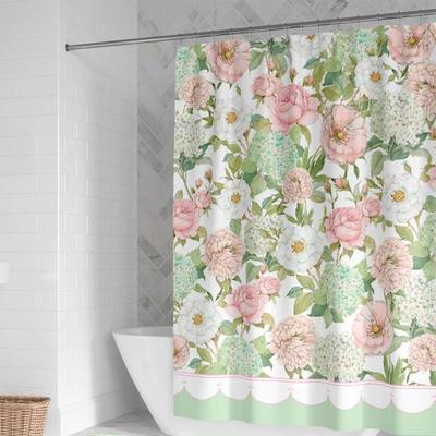 Laural Home Llc (Bath) Hydrangea Garden Shower Curtain Multi Pastel 71 x 74, 71 x 74, Multi Pastel