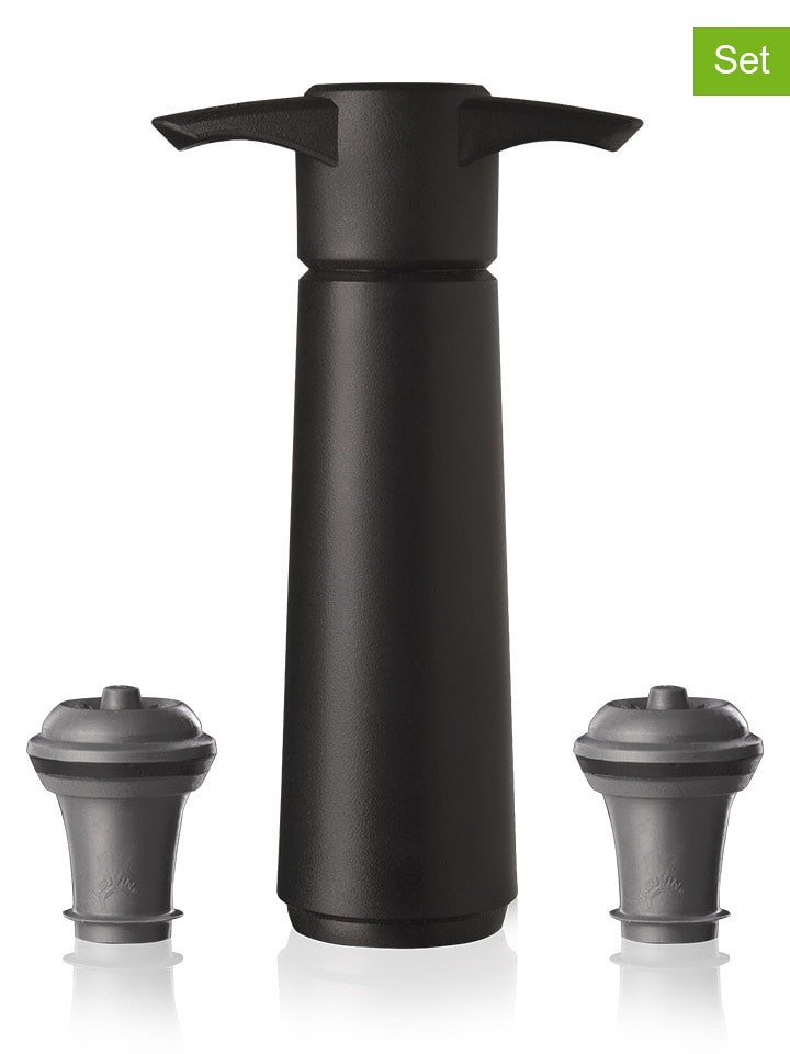 Vacu Vin 3tlg. Weinpumpen-Set in Schwarz - onesize