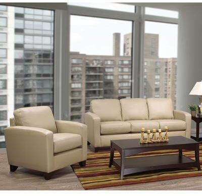 Bryce Italian Top Grain Leather Sofa and Chair Set