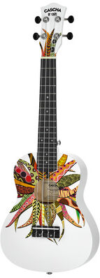 Cascha Dreamcatcher Concert Ukulele Weiß Hochglanz