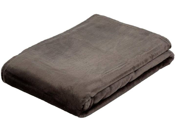 Wohndecke GÖZZE Memphis , braun, B:220cm L:240cm, Polyester, Wohndecken, Wohndecke, in tollen Unifarben, Kuscheldecke
