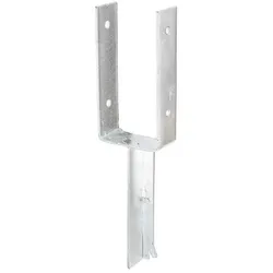 U-Pfostenträger/Betonanker T-Eisen, fvz, zEinbet., BxH 101x200mm, L Anker 200mm