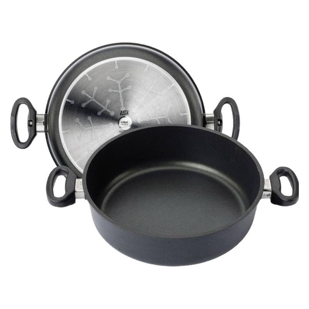 AMT Schmortopf (Bräter + Schmortopf, Bratpfanne, Aluminiumguss, 28 x 8 cm) (I-828)